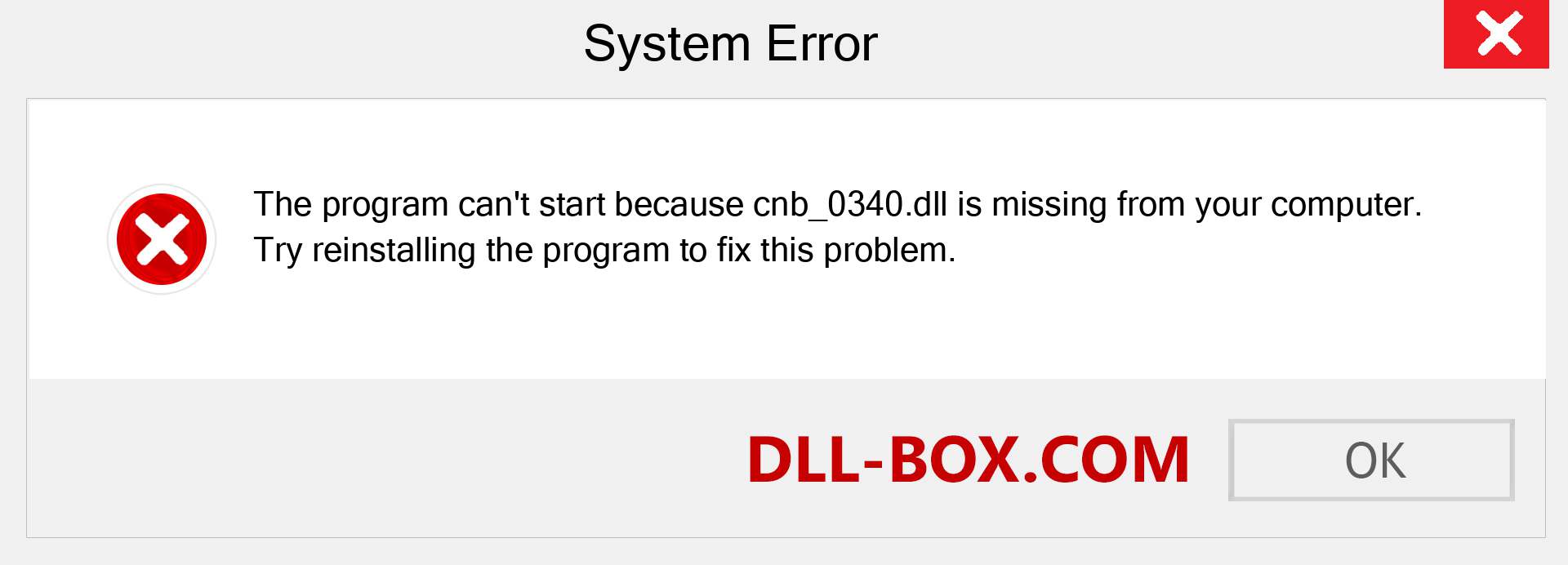  cnb_0340.dll file is missing?. Download for Windows 7, 8, 10 - Fix  cnb_0340 dll Missing Error on Windows, photos, images